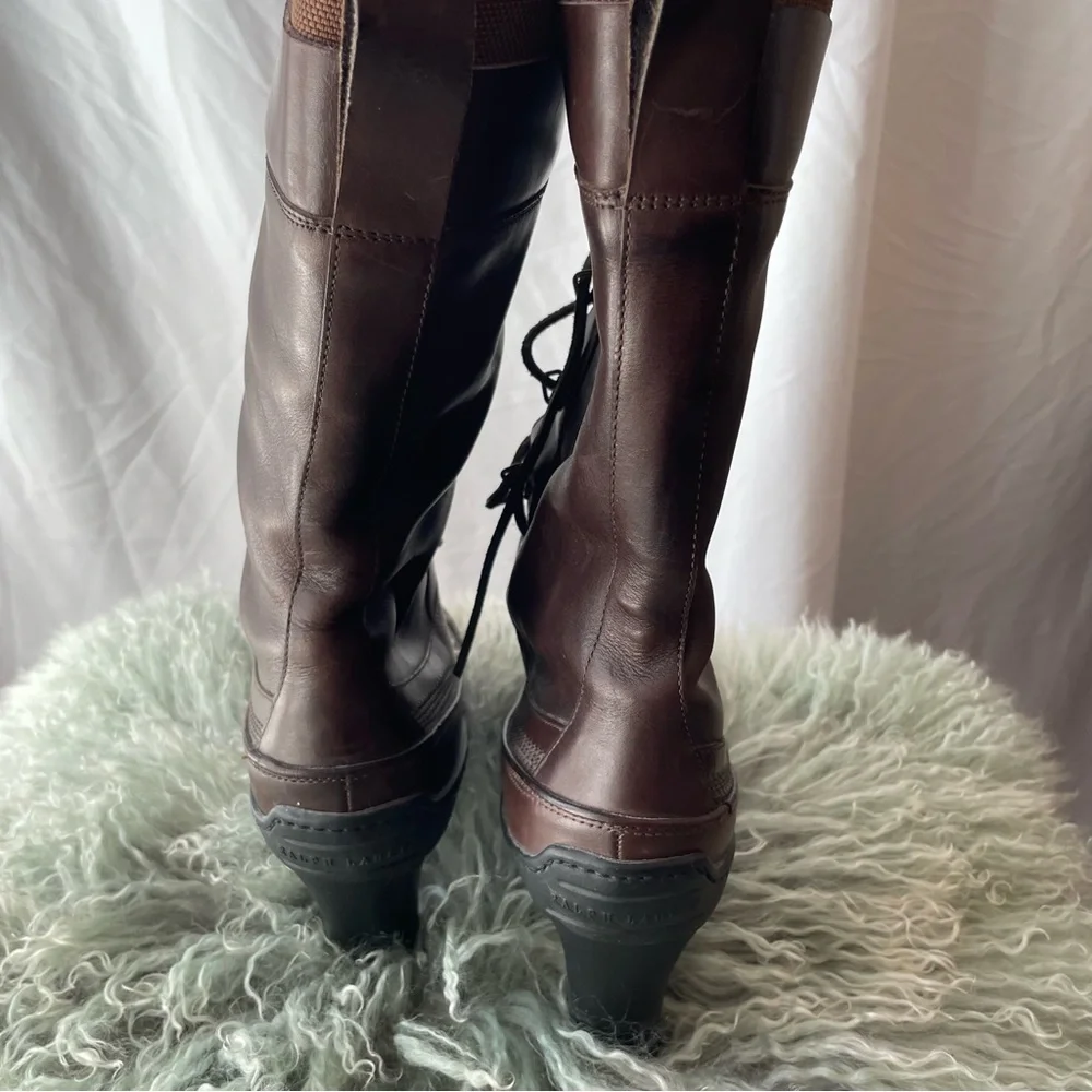 Ralph Lauren Dark Brown Lace Up Boots - Picture 5 of 9